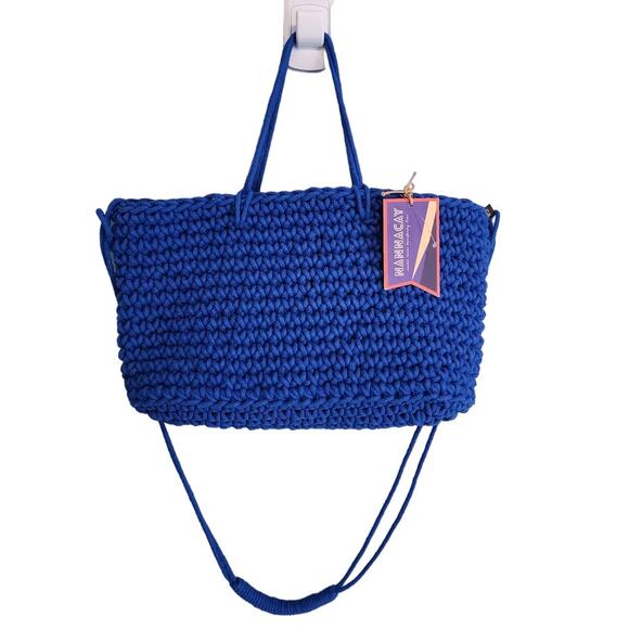 Nannacay Alexandra Galactics Knit Satchel Crossbody Bag in Ocean Blue NWT - Picture 3 of 11